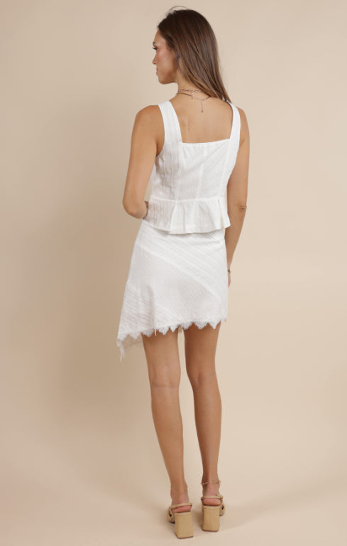 Embroidered Asymmetrical Skirt