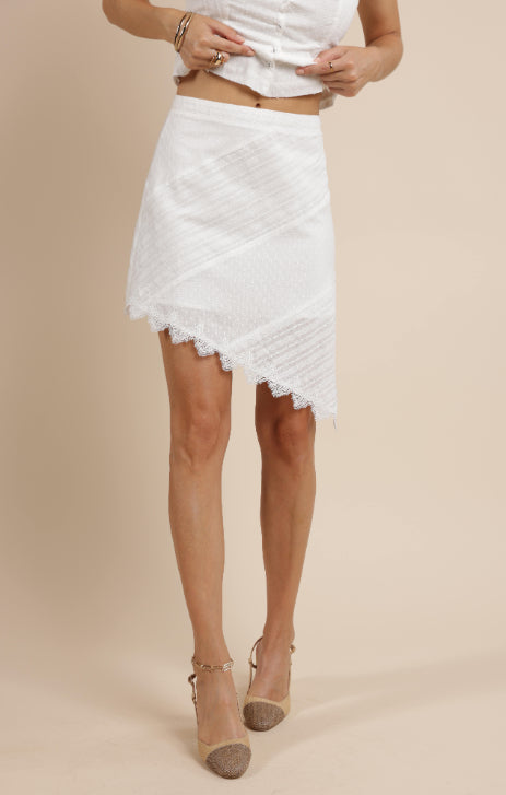 Embroidered Asymmetrical Skirt