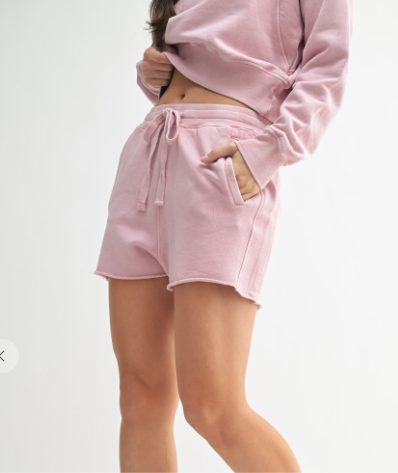 Mineral wash luxe shorts