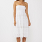 Strapless eyelet dress