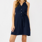 Sleeveless button front mini dress