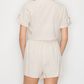 Linen button up & shorts Set