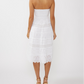 Strapless eyelet dress