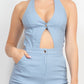Halter neck romper