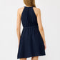 Sleeveless button front mini dress