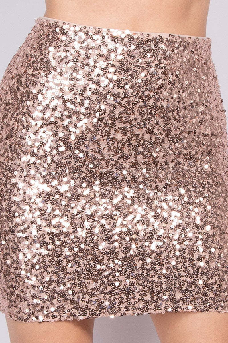 sequin skirt
