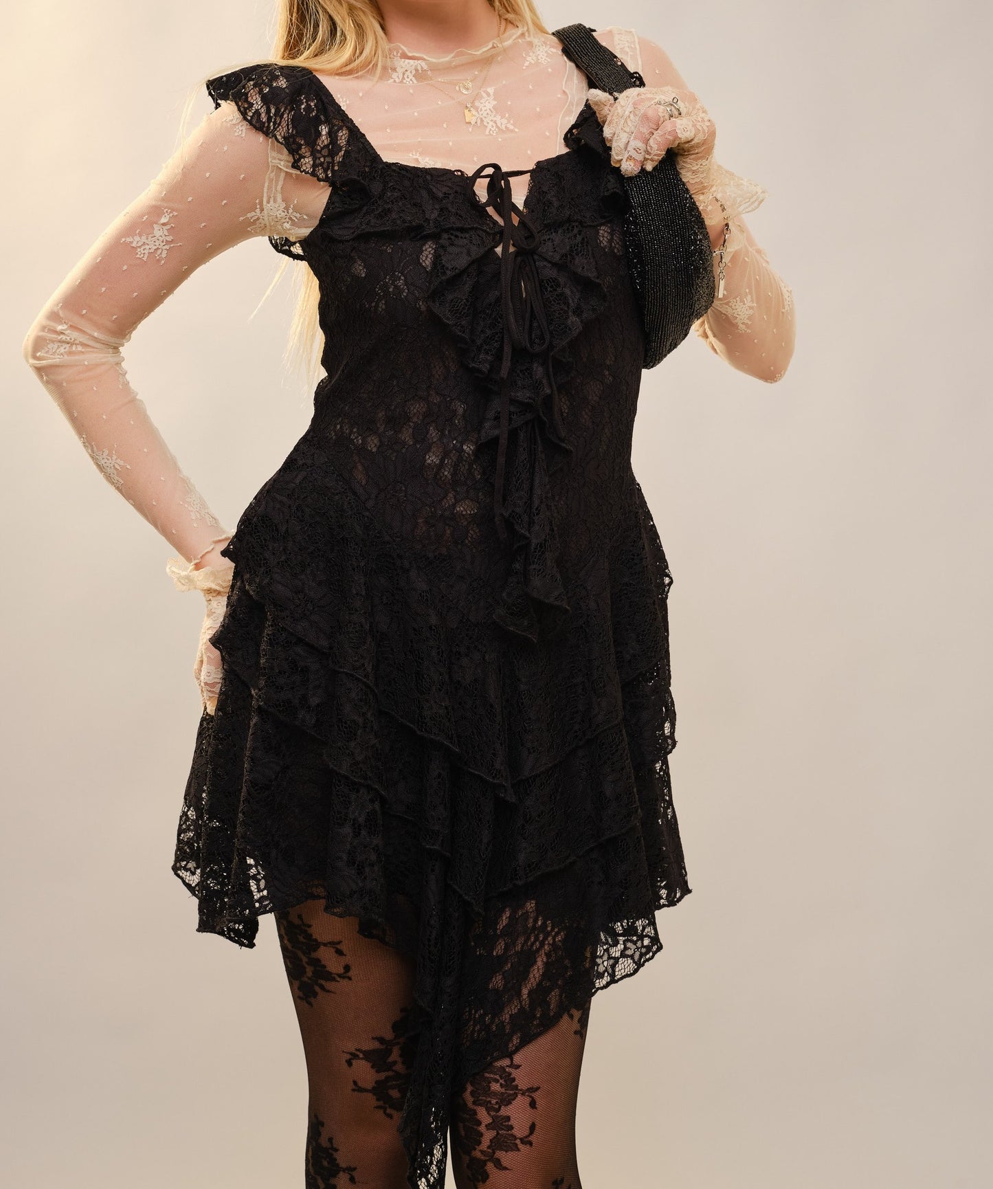 Lace Ruffle Dress