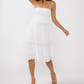 Strapless eyelet dress