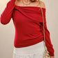 Bow Off Shoulder Sweater
