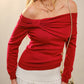 Bow Off Shoulder Sweater