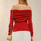 Bow Off Shoulder Sweater