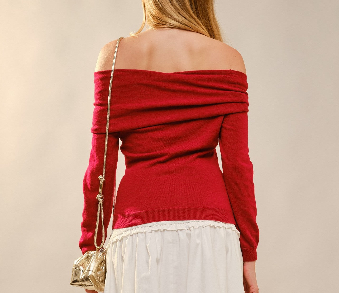 Bow Off Shoulder Sweater