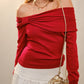 Bow Off Shoulder Sweater