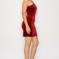 velvet one shoulder dress