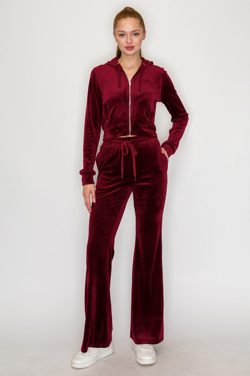velvet jogging suit