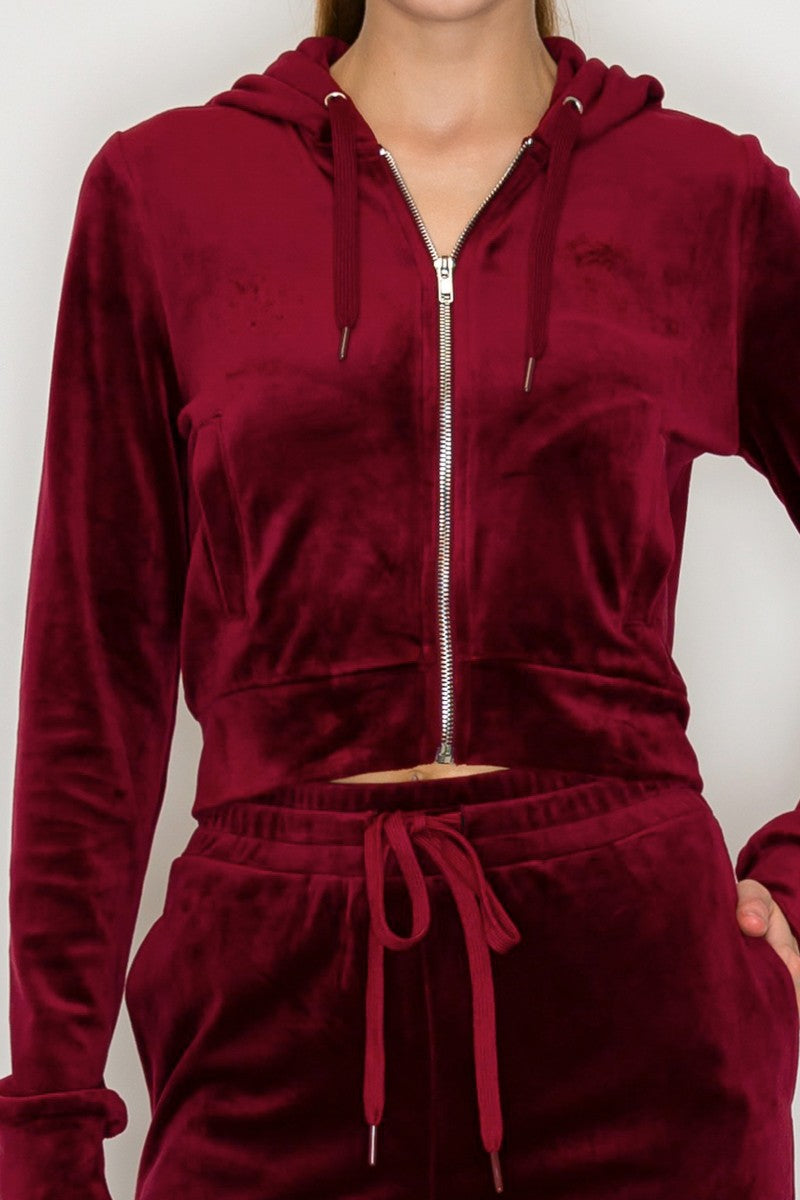 velvet jogging suit
