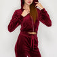 velvet jogging suit