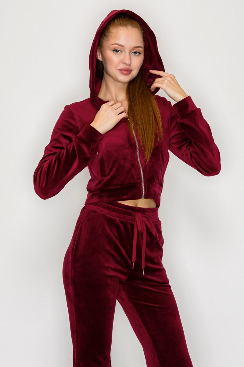 velvet jogging suit