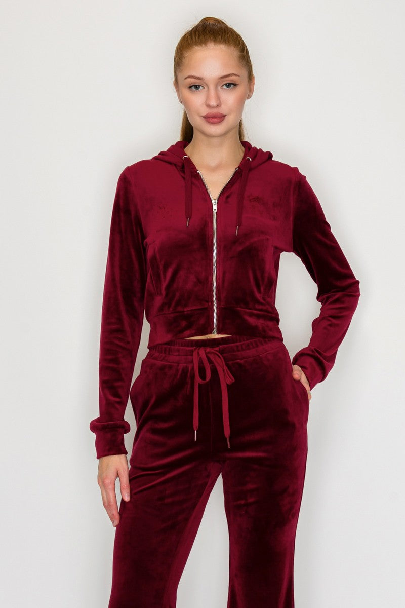 velvet jogging suit