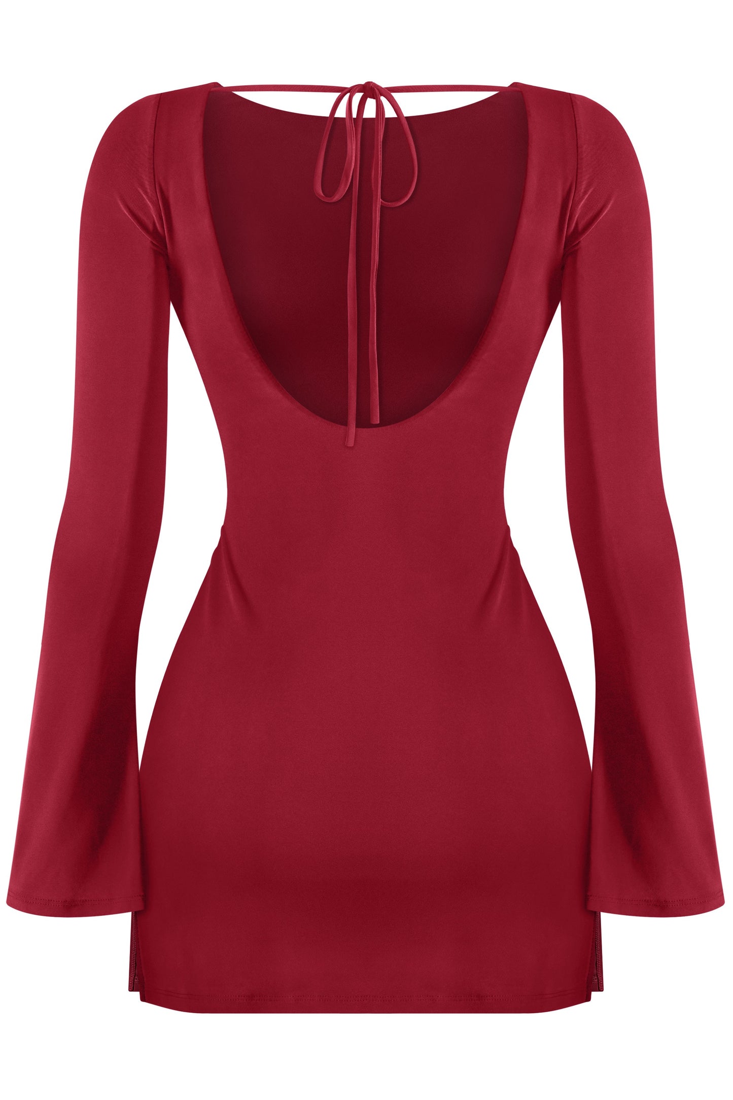 Flared sleeve mini dress