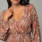 Long Sleeve Smocked Tie Back Mini Dress
