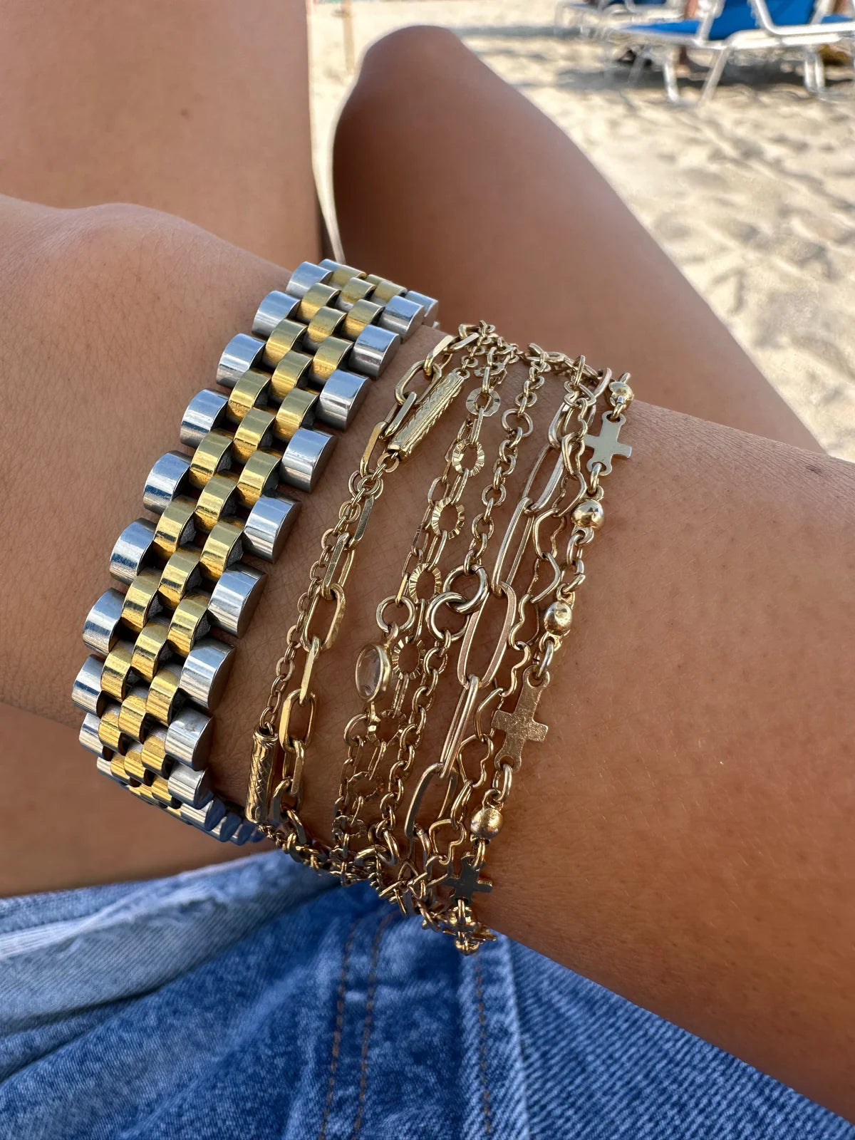 Rolly Two Tone Bracelet