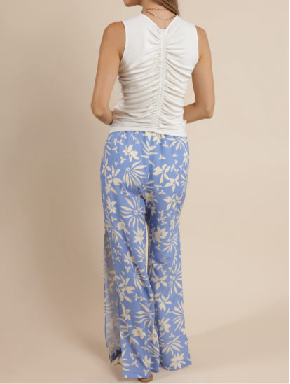 Ruched Keyhole Tank