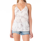 printed double strap tank