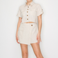 Linen button up & shorts Set