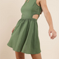 Green Cutout Mini Dress