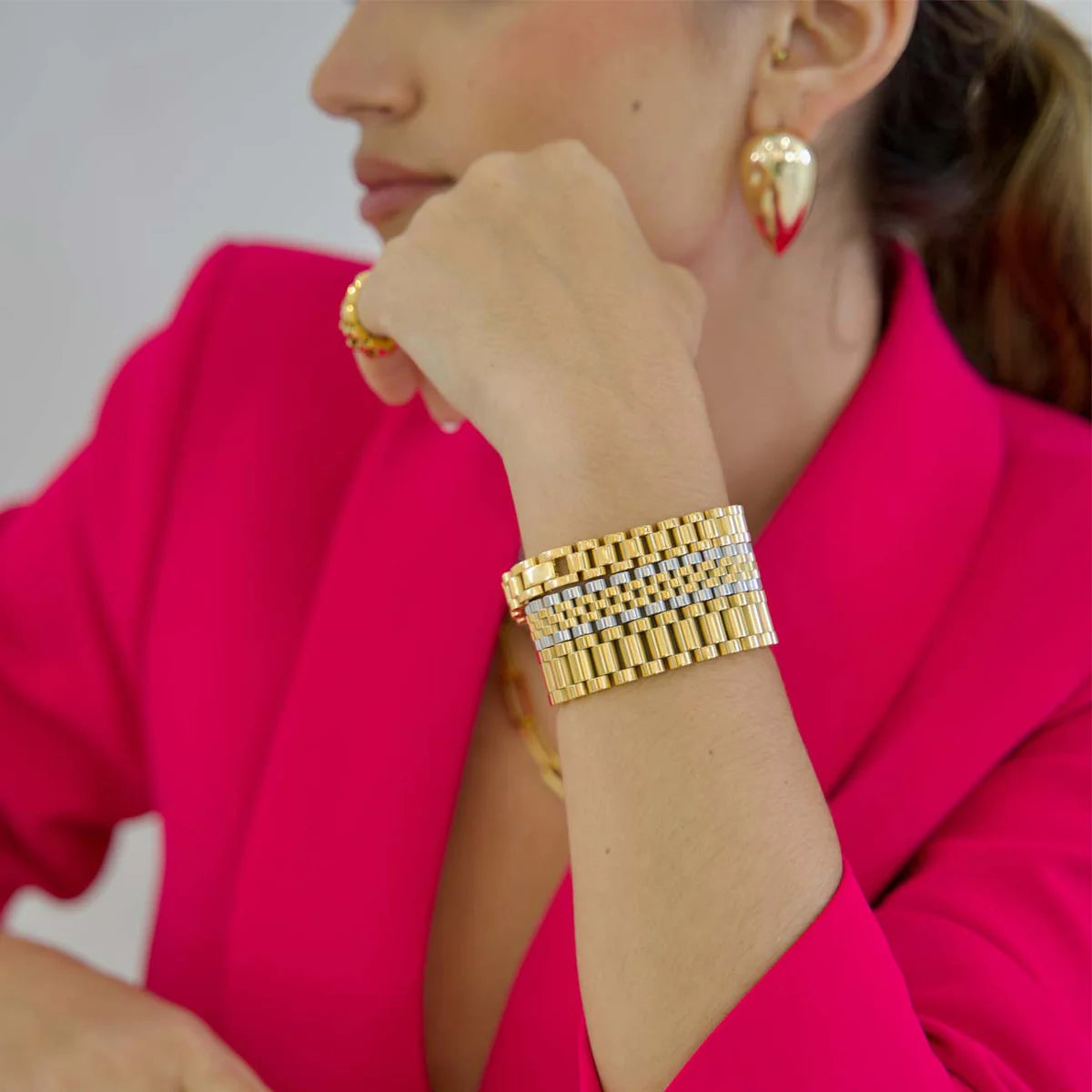 Rolly Two Tone Bracelet