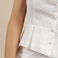 Embroidered Peplum Vest