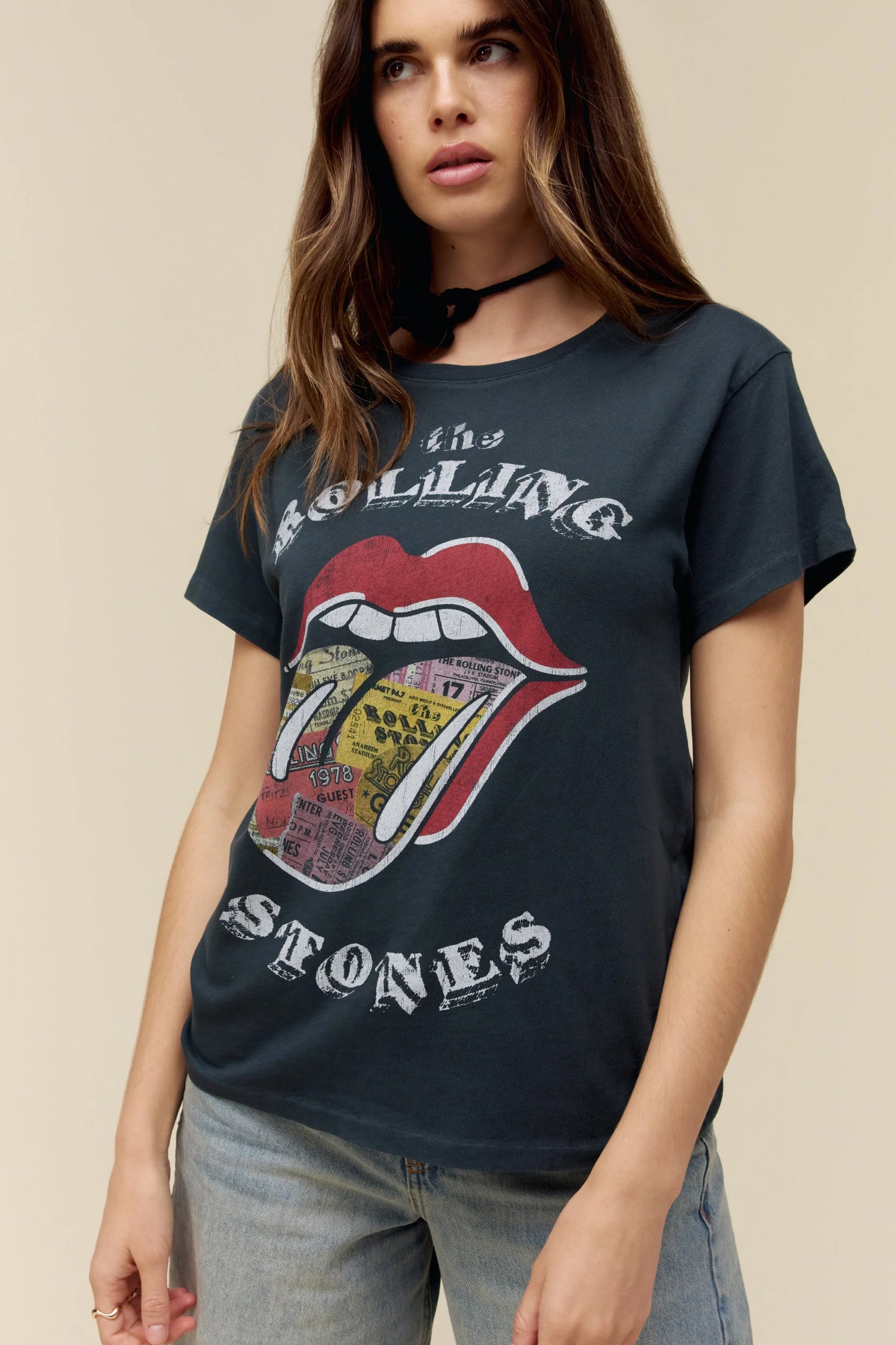 Daydreamer Rolling Stones Ticket Fill Tongue Tee