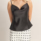 ￼ Satin draped top￼