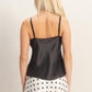 ￼ Satin draped top￼