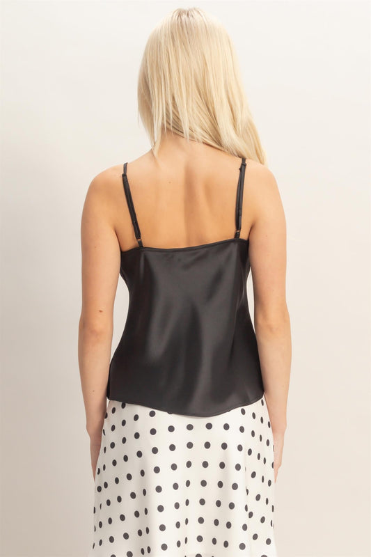 ￼ Satin draped top￼