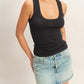 scoop neck tank top