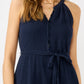 Sleeveless button front mini dress