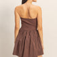 strapless short dress pockets
