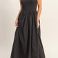 strapless midi dress