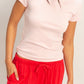 crew neck short sleeve top