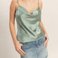 ￼ Satin draped top￼