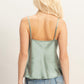 ￼ Satin draped top￼